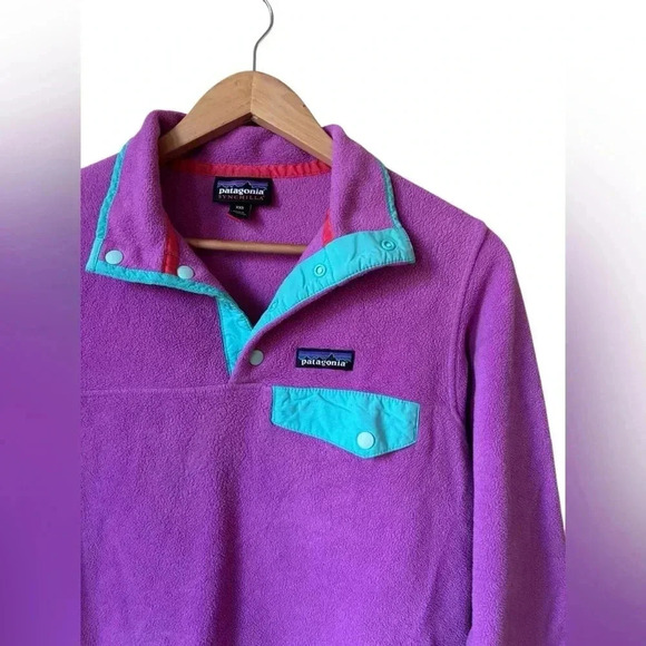 Patagonia Women's Lightweight Synchilla Snap-T Pullover Rubellite Pink size XXS - Picture 2 of 8